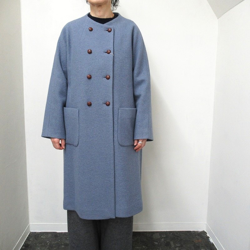 Vent d'ouest  ウール圧縮ポケ付きコート /SAX26 【日本製】